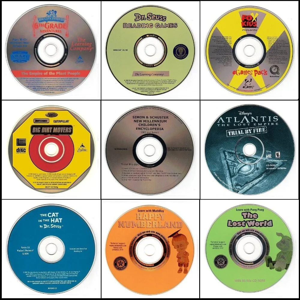 9CD Vintage KIDS LOT #9 (1999-2001) NEW or LIKE NEW in sleeves as pictured!